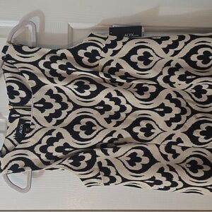 ALYX BRAND WOMEN'S PETITE BLACK & TAN ASYMMETRICAL SLEEVELESS SUMMER DRESS 12P